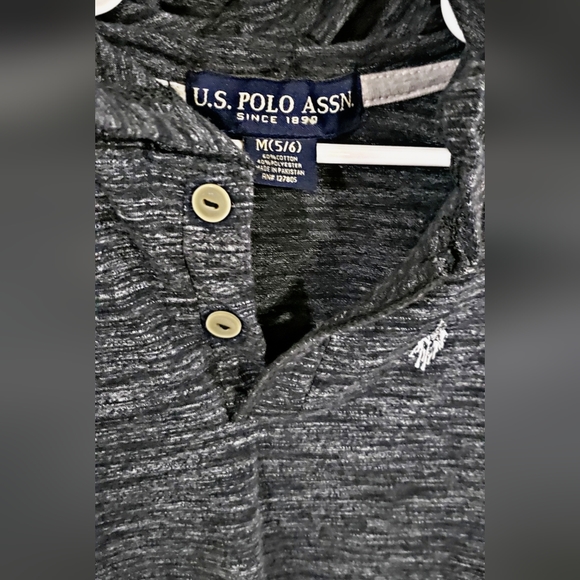 U.S. Polo Assn. Boys Hoodie Short Sleeve Shirt Size M (5/6) - Picture 3 of 4